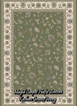HZE Kashan green-ivory