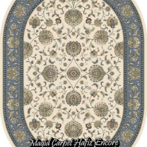 Tabriz50 ivory-blue oval