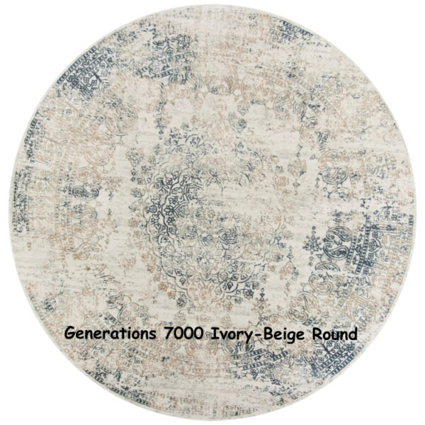 Generations 7000 Ivory-Beige Round Rug