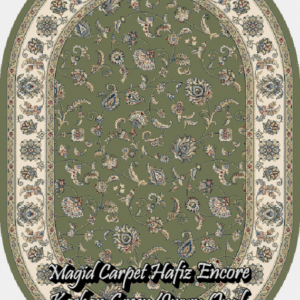 HZE kashan green-ivory oval