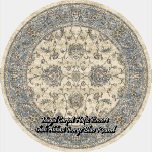 HZE shah abbasi ivory-blue round