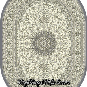 Medallion Isfahan cream-grey oval