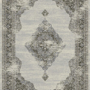 Antique kirman silver-grey