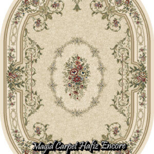 Aubusson ivory-ivory oval.