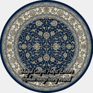 Isfahan navy-ivory round