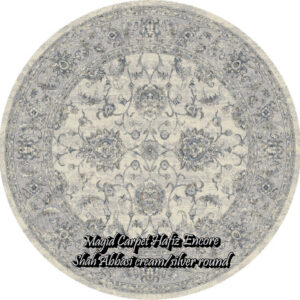 Shah Abbasi Cream-Silver Round