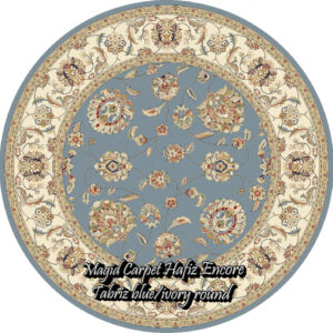 Tabriz blue-ivory round