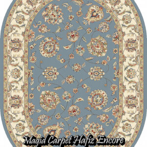 Tabriz ivory-blue oval