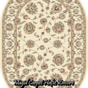 Tabriz ivory-ivory oval