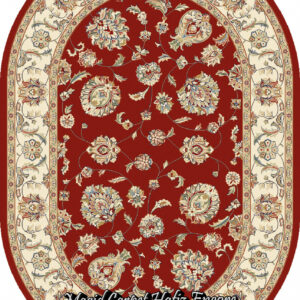 Tabriz red-ivory oval