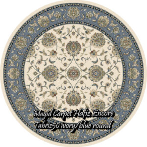 Tabriz50 ivory-blue round