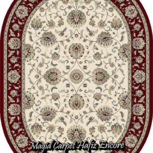 Tabriz50 ivory-red oval