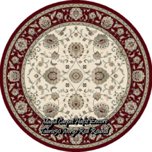 Tabriz50 ivory-red round