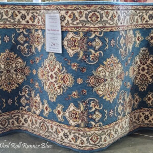 2’6” New-Zealand Wool Roll Runner Blue